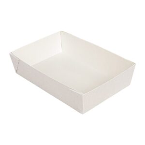 Barquette carton ondulé 22x15x5 cm blanche - pack de 200