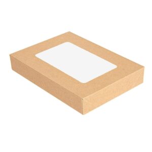 Couvercle Fenêtre Naturel 11x15x2cm Barquette Sandwich - Pack 200