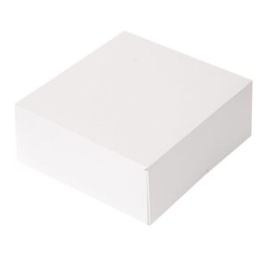 Boîte pâtissière carton blanc 16x16x8cm - Lot de 50