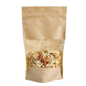 Sachet fermeture zip 750g avec fenêtre - Lot de 100