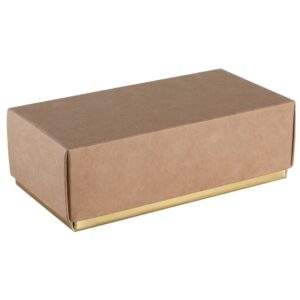 Boîte chocolat kraft/blanc base or carton 350 g - pack 25