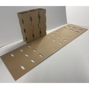 Croisillon 3 bouteilles brun pour caisse d'expédition - Lot de 15