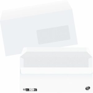 Enveloppe autocollante blanche 110x220 mm 80g - 45x100