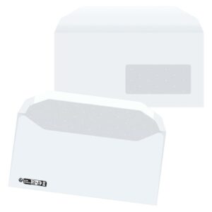 Enveloppe 114x229 patte trapèze gommée blanc 80g - Magazinoo