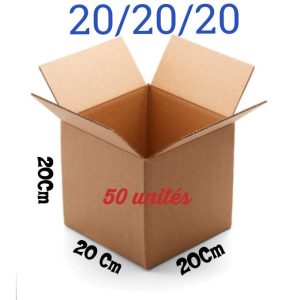 Carton d'Emballage x50 pièces 20×20×20 cm