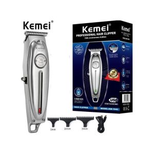 Kemei KM-1949 Tondeuse professionnelle rechargeable en métal