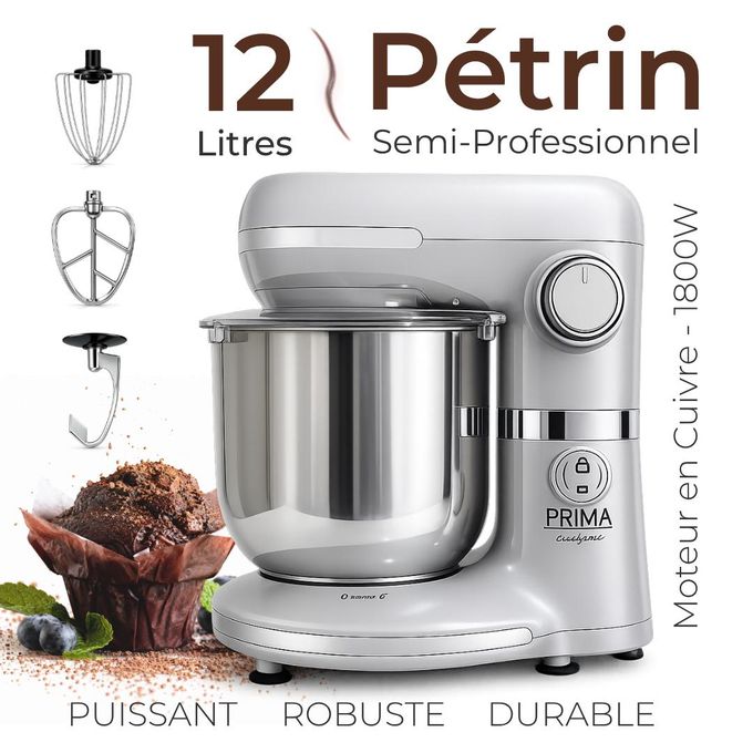 Prima Pétrin Semi-Professionnel 12L 1800W
